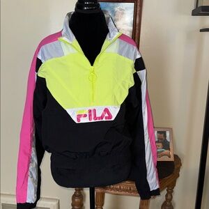 Fila FILITALIA Workout Windbreaker Cropped Half Zip Pullover